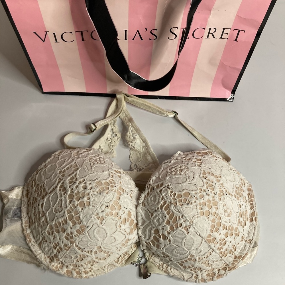 Victoria Secret Beige Harness Pushup Bra 34C
